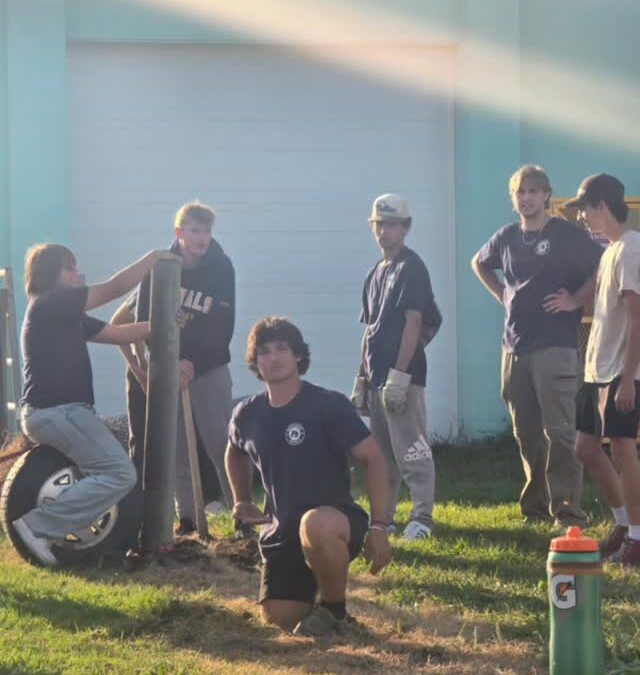 400+ ft of chain link ripped out.