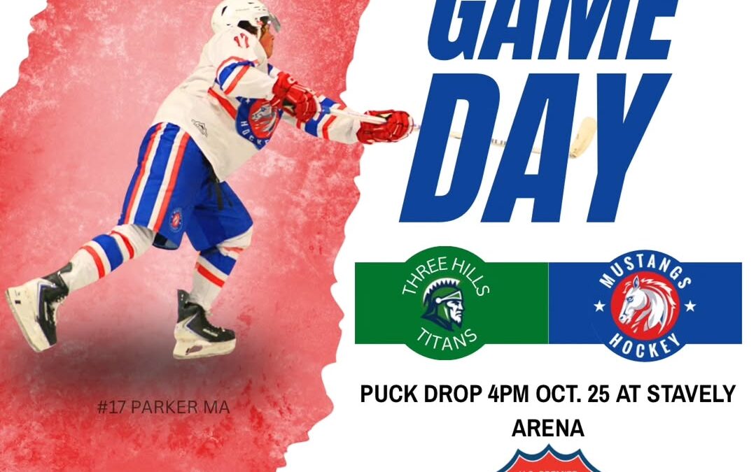 GAMEDAY IN STAVELY THIS SATURDAY 🏒 Mustangs vs.