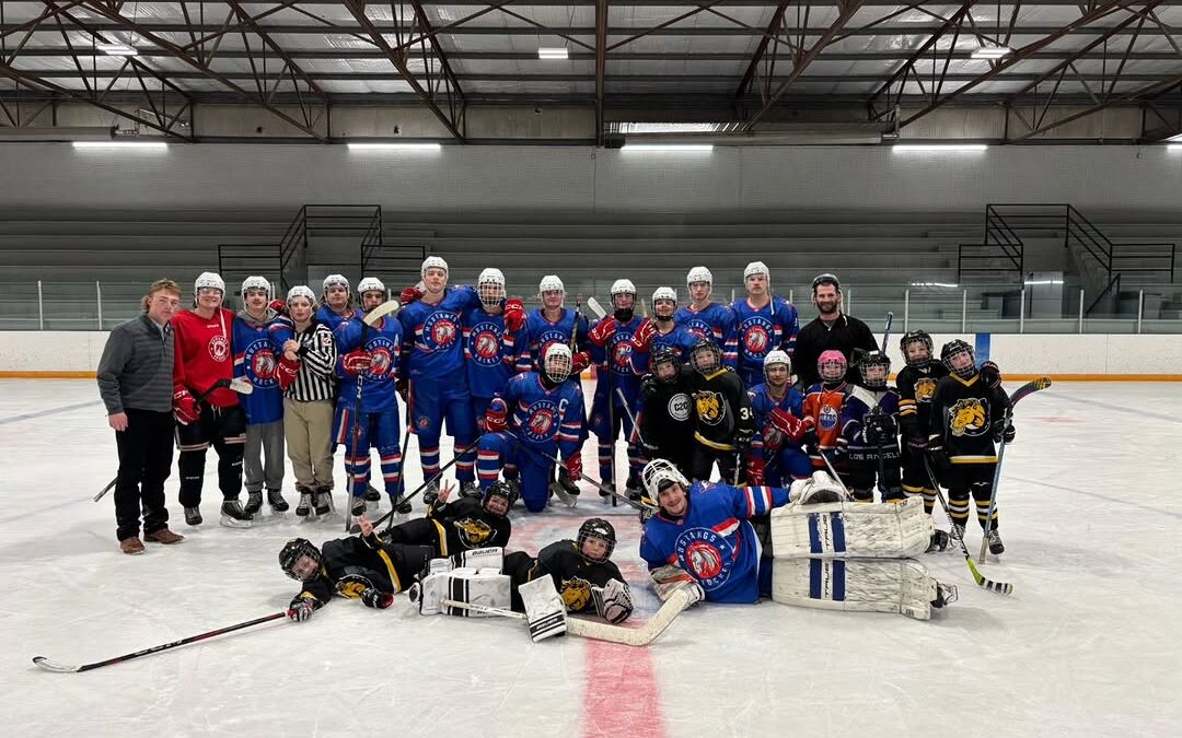 After a full game of hockey, these boys still weren’t done.